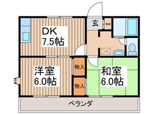 セジュ－ル長津田Ｂ棟の物件間取画像